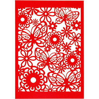 Creativ company patroonkarton, vel 10,5x15 cm, 200 gr, rood, 10 stuk 1 doos