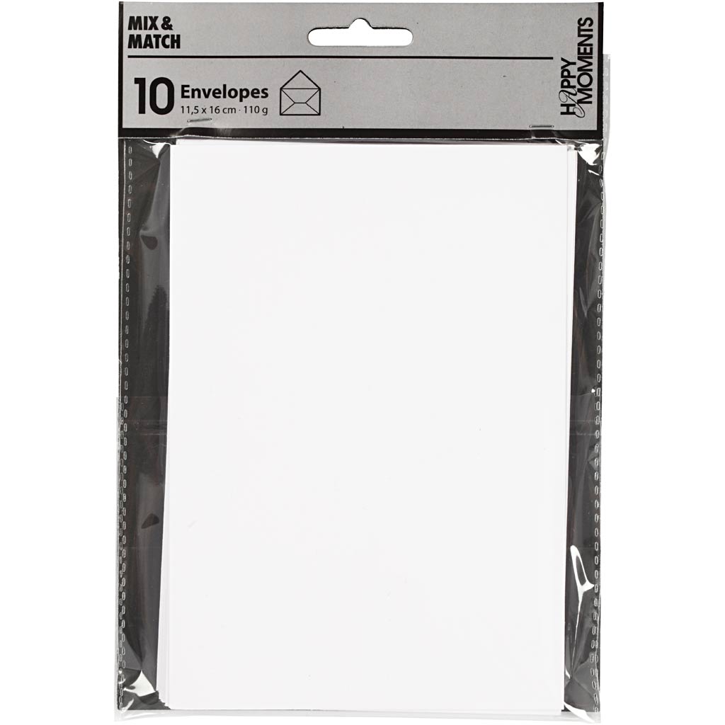 Creativ company envelop wit 110gr, 10st.