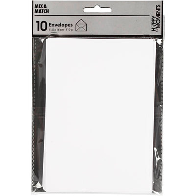 Creativ company envelop wit 110gr, 10st.