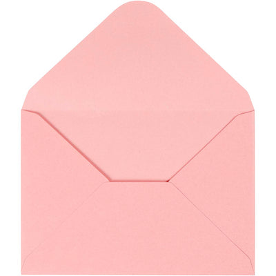 Enveloppen, afmeting envelop 11,5x16 cm, 110 gr, lichtrood, 10 stuk 1 doos