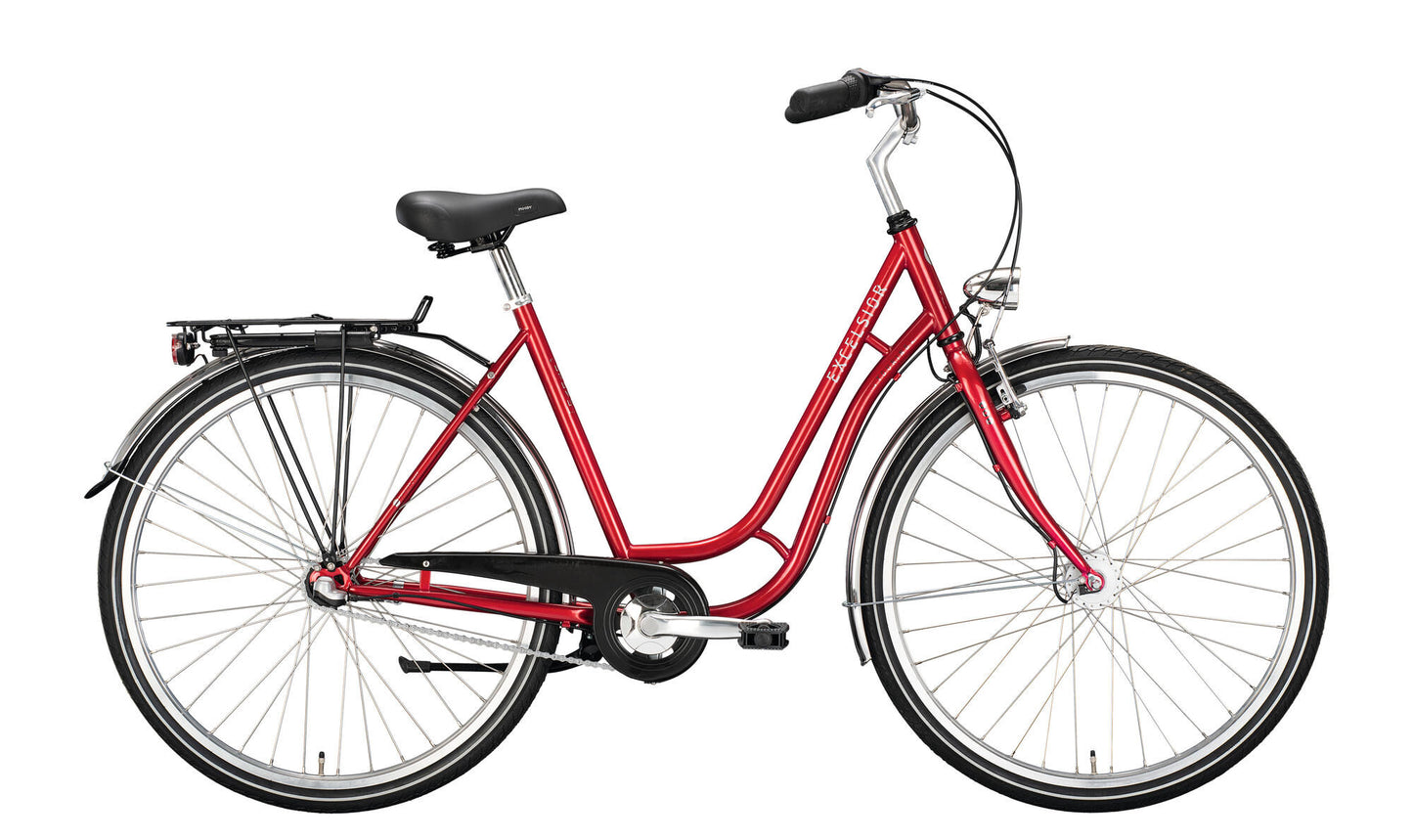 Excelsior stadsfiets touring niro nd (#1) bike excels.tour.niro nd 28 53 3sp cb red metal.