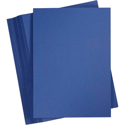 Gekleurd karton, a4, vel 210x297 mm, 180 gr, donkerblauw, 100 vel 1 doos