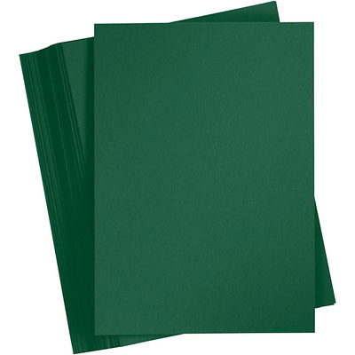 Gekleurd karton, a4, vel 210x297 mm, 180 gr, donkergroen, 100 vel 1 doos