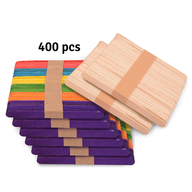Vaessen creative • ijslollystokjes 10x114mm multicolour 400st.