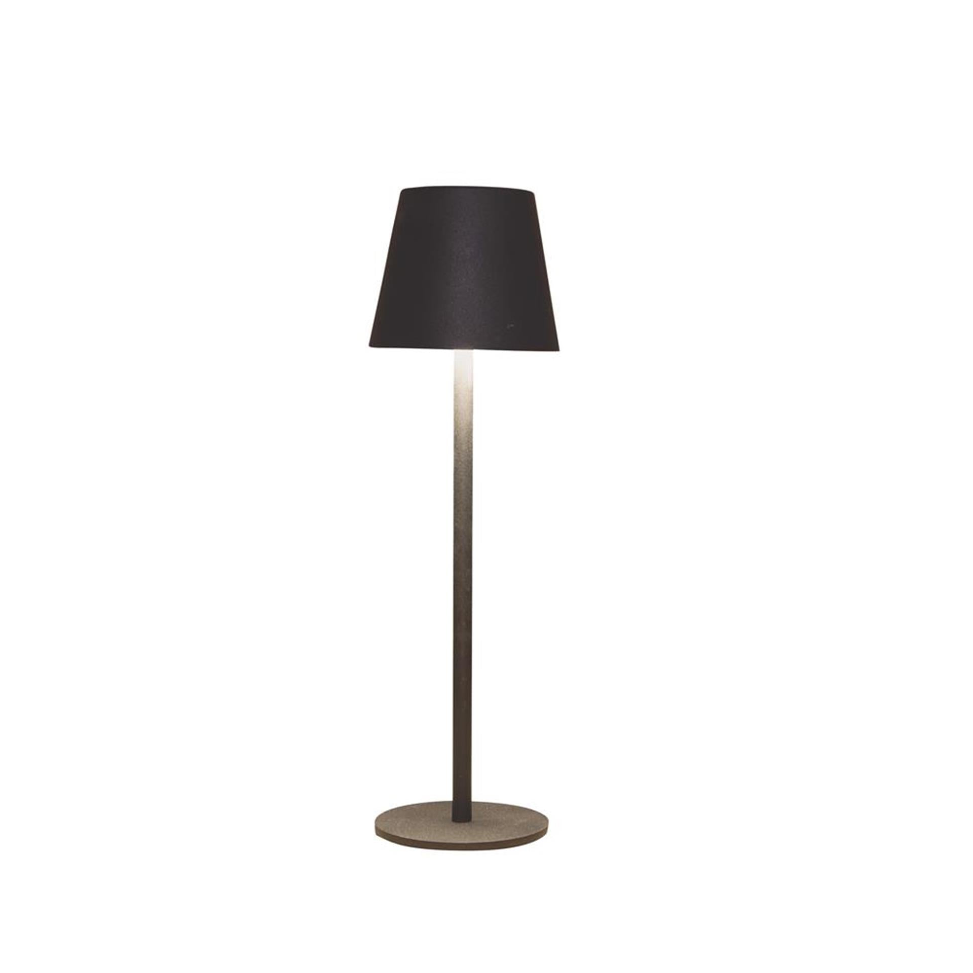 Anna's collection led tafellamp mat zwart 9x27.5cm draadloos warm wit dimbaar inclusief usb kabel