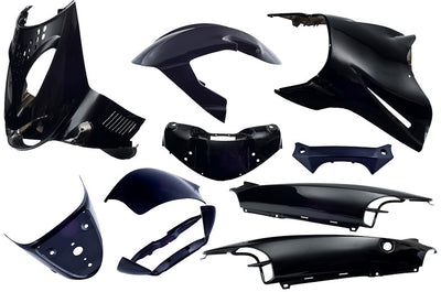 Edge plaatset 11-delig voor aprilia sr van bouwjaar 1997 tot 2004 - zwart metallic