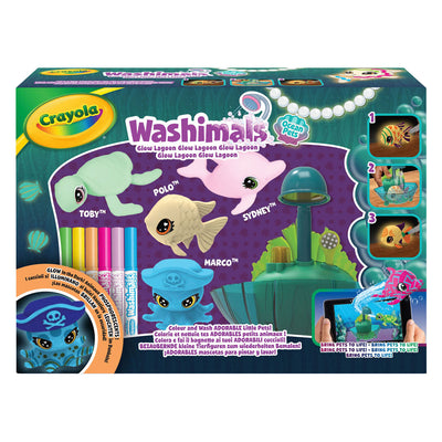 Goliath games crayola washimals ocean glow lagoon speelset