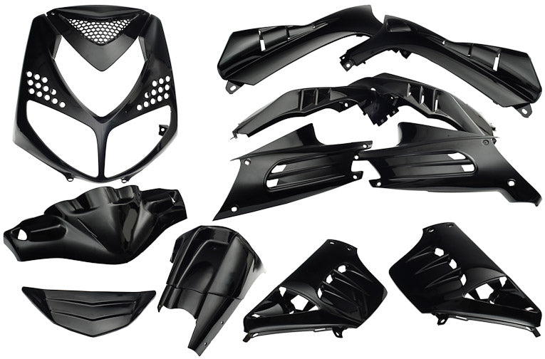 Edge plaatset 13-delig voor peugeot speedfight 2 - metallic zwart
