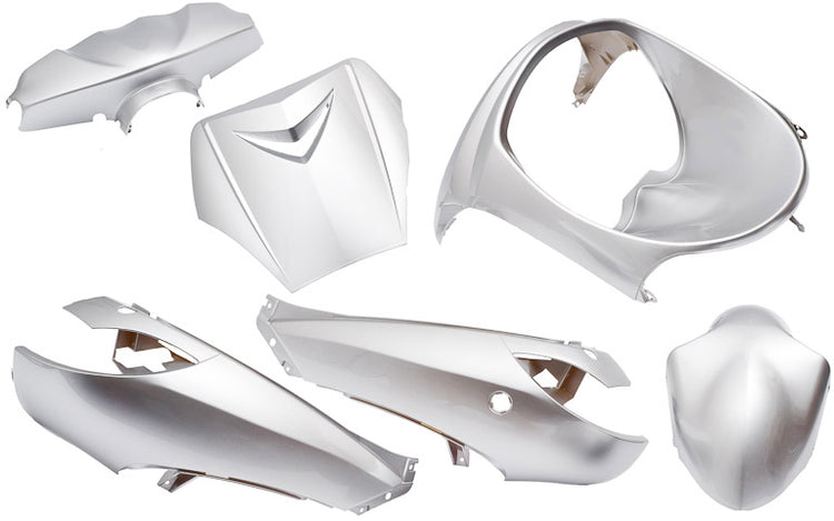 Edge plaatset 6-delig voor peugeot vivacity tot bouwjaar 2008 - zilver metallic