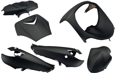Edge plaatset 6-delig voor peugeot vivacity tot bouwjaar 2008 - mat zwart