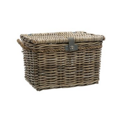 Rotan fietsmand New Looxs Melbourne Large 45 liter 45 x 33 x 31 cm - grijs