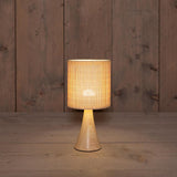 Anna's collection tafellamp usb oplaadbaar bamboe warm wit 24,5x12cm - afbeelding 2