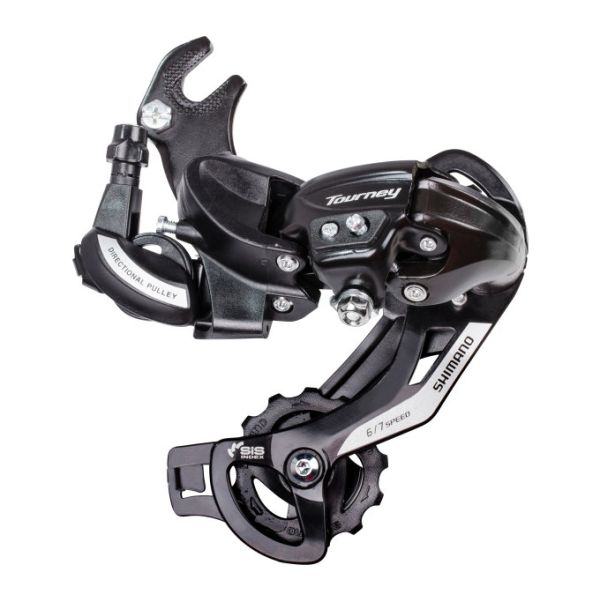 Shimano achterderailleur 6 7-speed tourney ty500 met haak (b-type) - zwart