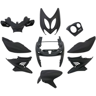 Edge plaatset 9-delig voor yamaha aerox tot bouwjaar 2014 - mat zwart