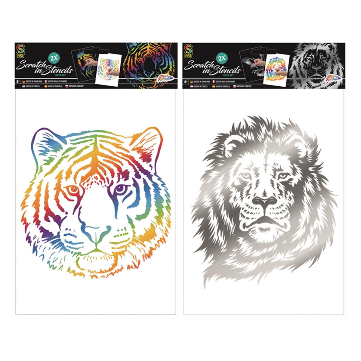 Grafix a4 scratch in stencils 2 vel