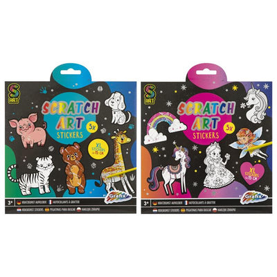 Grafix kraskunst stickers - fantasiewereld, 6dlg.