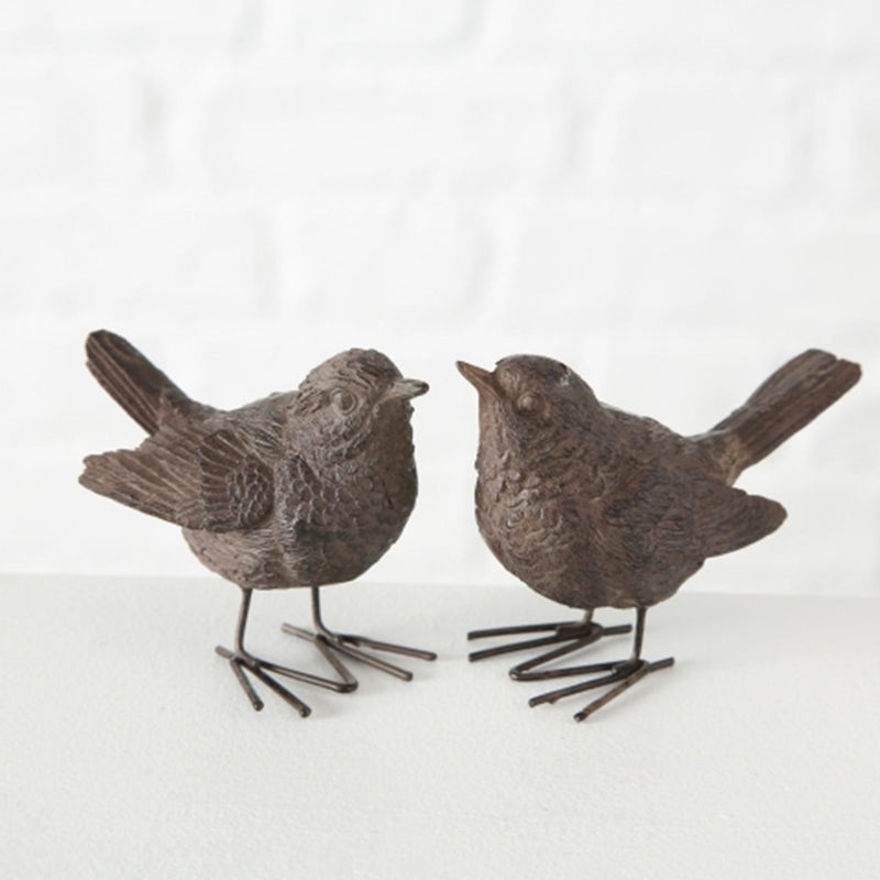 Boltze home beeldje vogel spatz h6cm polyresin