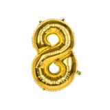 Boland folieballon 8 goud 86cm folieballon 8 goud 86cm - afbeelding 1