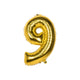 Boland folieballon 9 goud 86cm folieballon 9 goud 86cm