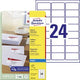Avery huismerk j8159-25 inkjet printer etiket 63,5x33,9mm