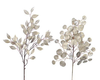 Decoris kunsttak glitter champagne 72cm