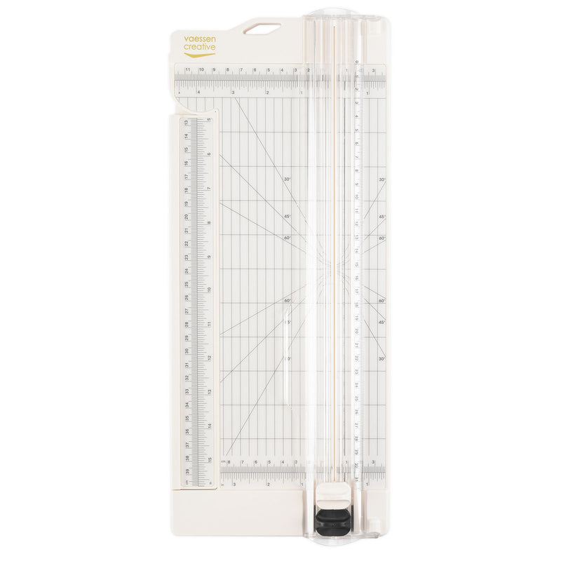 Vaessen creative • papiersnijder met rilfunctie 12x30,5cm offwhite