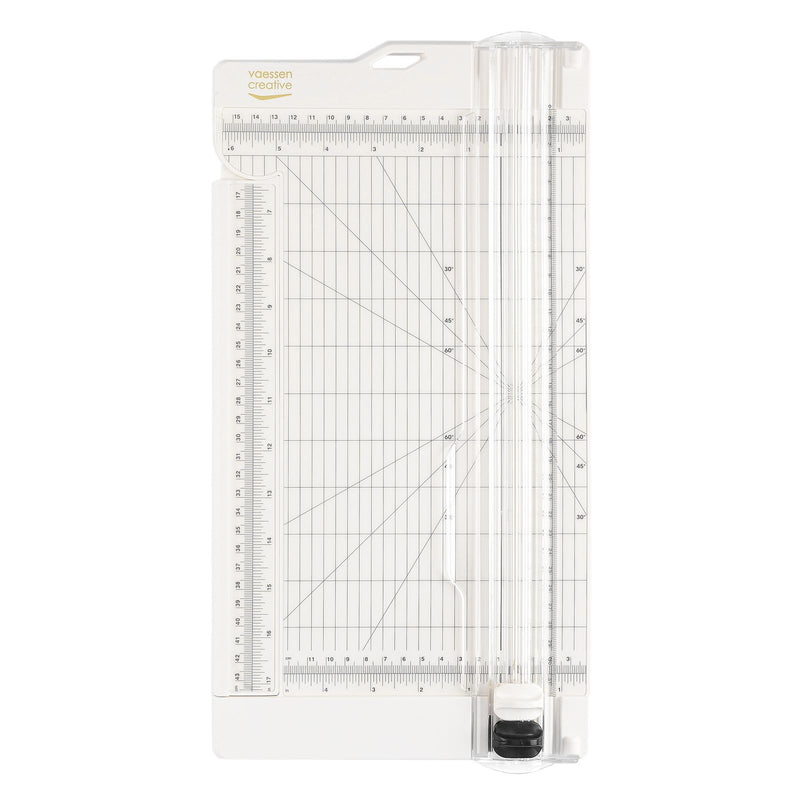 Vaessen creative • papiersnijder met rilfunctie 15x30,5cm offwhite
