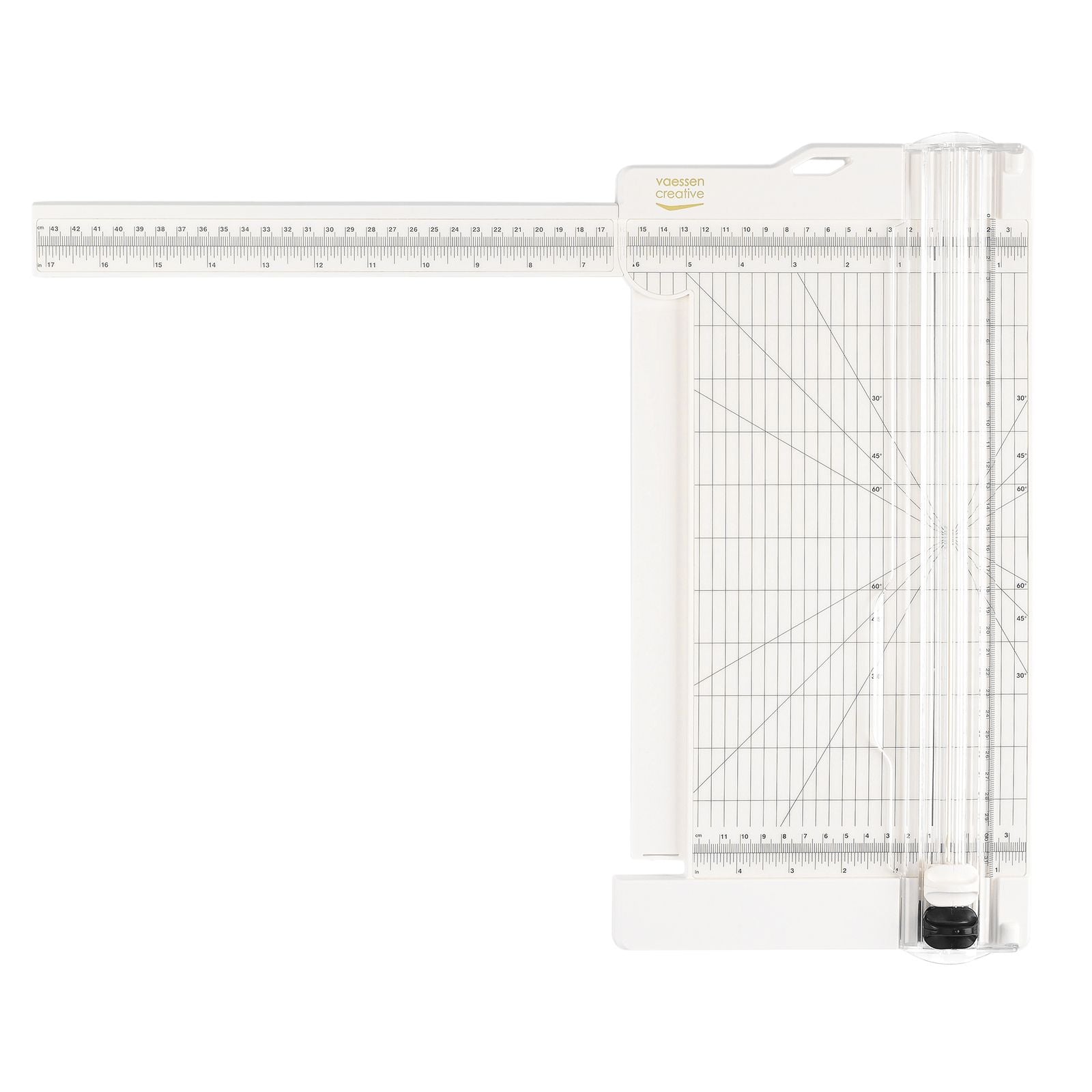 Vaessen creative • papiersnijder met rilfunctie 15x30,5cm offwhite