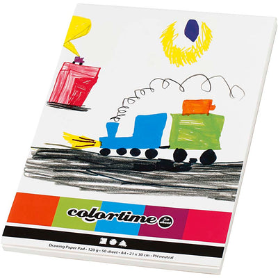 Creativ company tekenbord, a4, vel 210x297 mm, 120 gr, wit, 50 vel 1 stuk