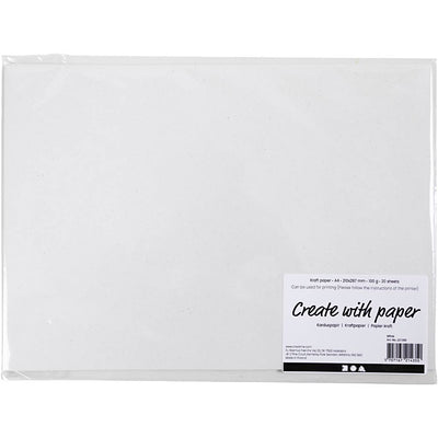 Https: www.cchobby.nl kraft-papier-a4-vel-210x297-mm-100-gr-wit-20-vel-1-doos