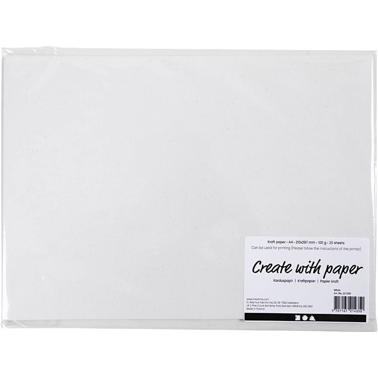 Https: www.cchobby.nl kraft-papier-a4-vel-210x297-mm-100-gr-wit-20-vel-1-doos