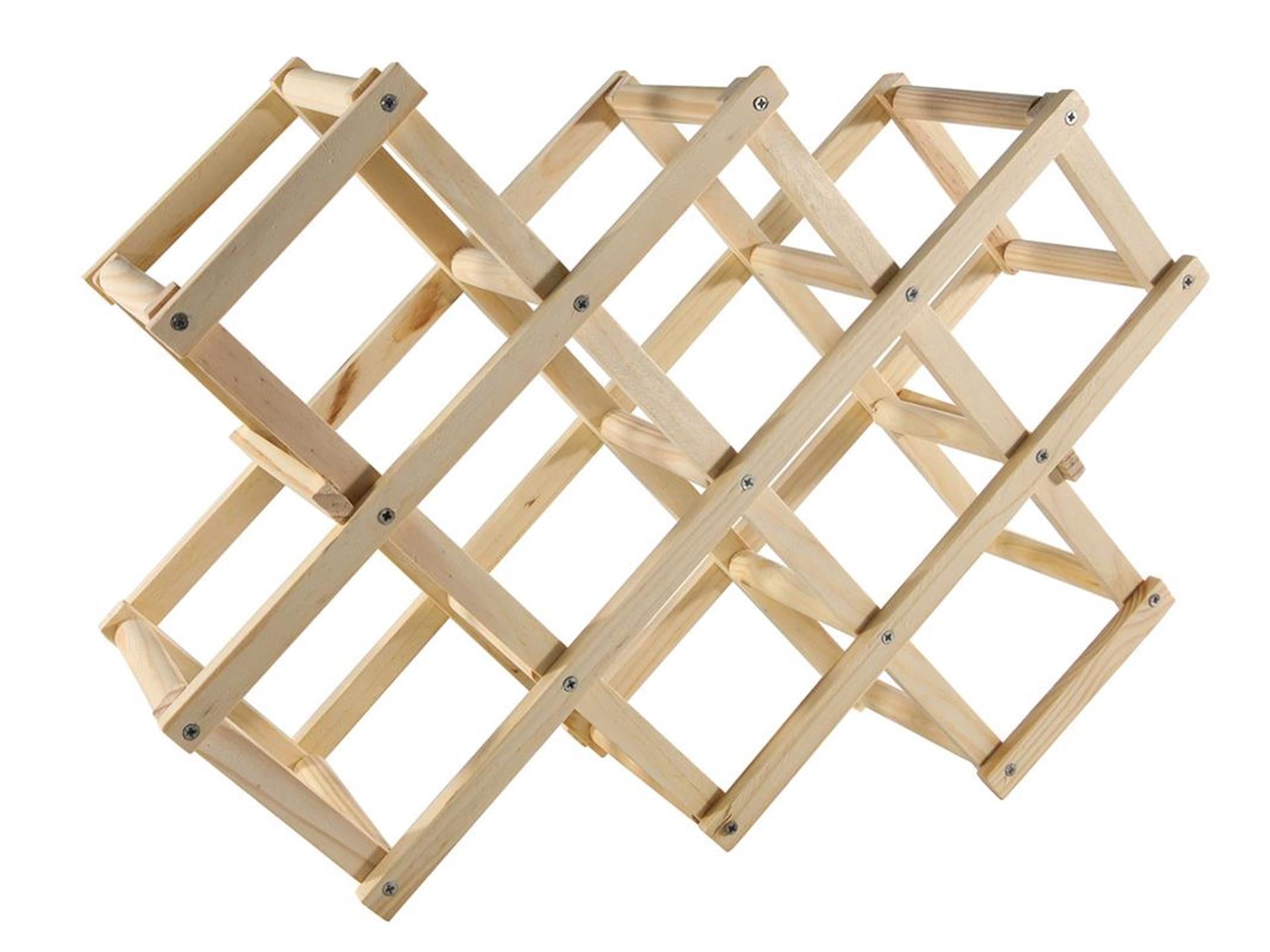Svenska living wijnrek uitklapbaar hout voor 10 flessen 45x31x12.5cm