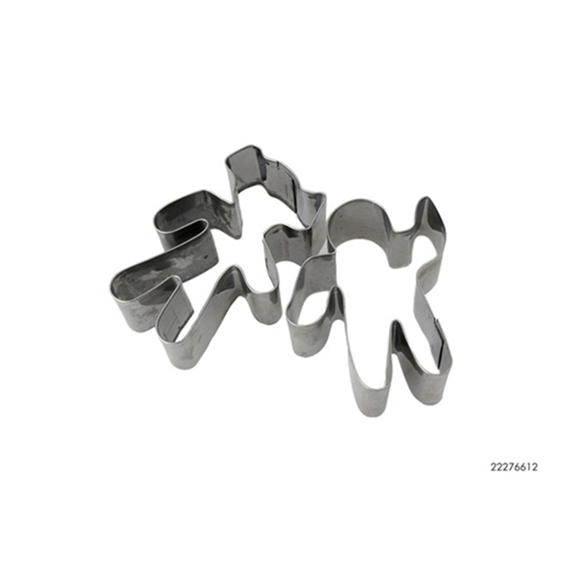Kitchen tools koekjes uitsteker metaal 2stuks (7x4.5x2.5cm)