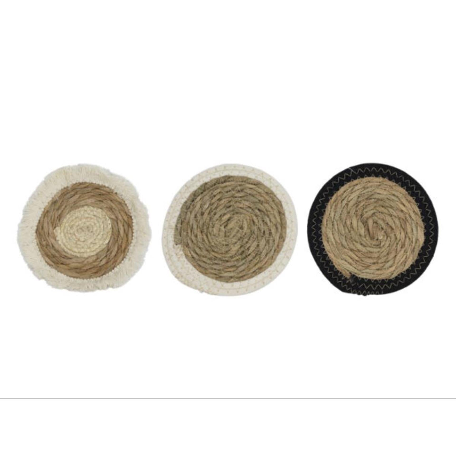 Svenska living placemat ã˜17cm zeegras katoen