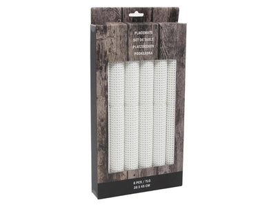 Svenska living placemat set a 6 30x45cm poly wit