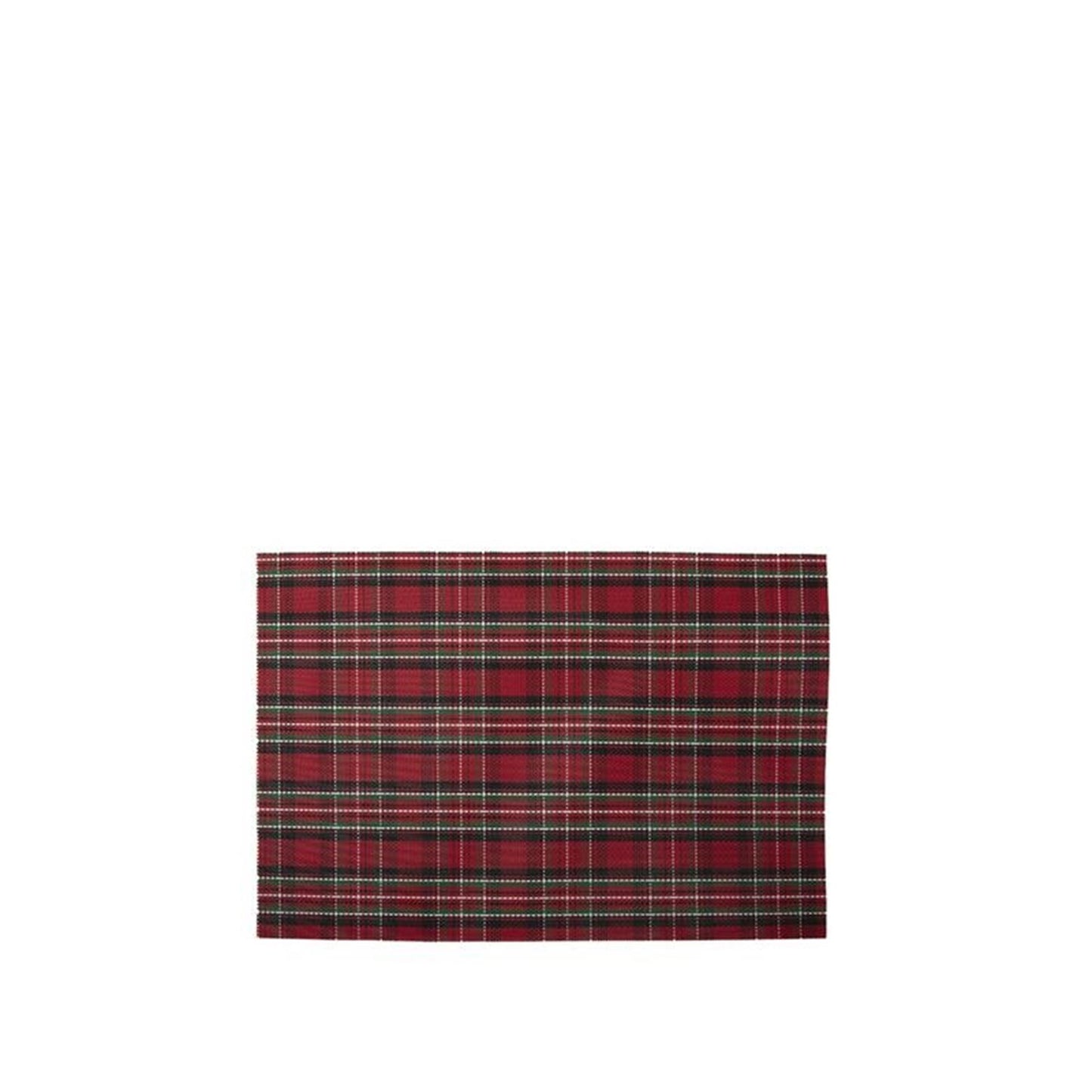 Svenska living placemat 30x45cm kerst ruit rood groen