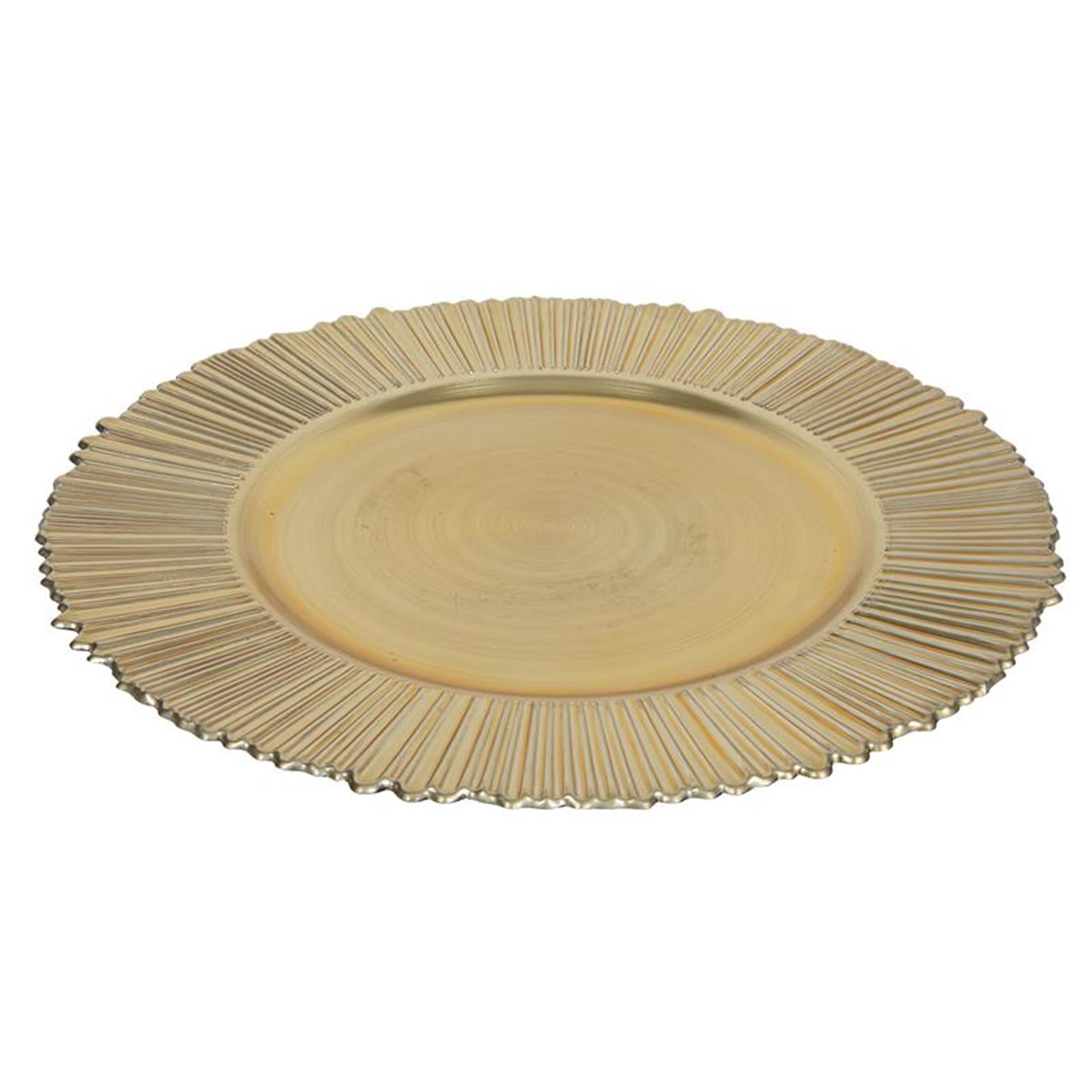 Svenska living onderbord metallic goud streep ø33cm