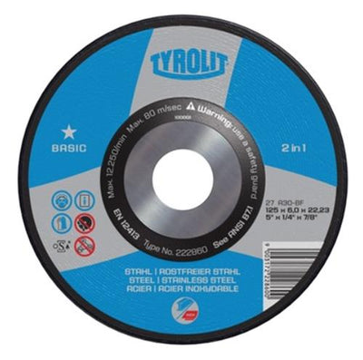 Tyrolit abs 125x6.0mm a30q-bf basic st rvs | 10 stuks