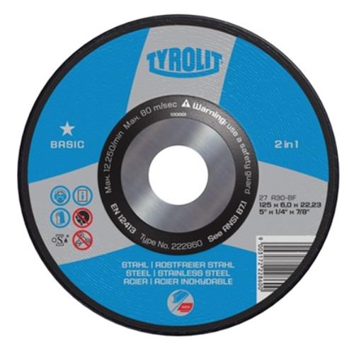 Tyrolit abs 125x6.0mm a30q-bf basic st rvs | 10 stuks