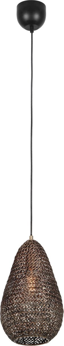 Trio ziva - hanglamp - oud messing - excl. 1x e27 4 w - plafondbevestiging - in hoogte verstelbaar