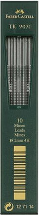 Faber-castell potloodstiftjes - tk9071 - lijnbreedte 2,0mm - hardheid 4h - 10 stuks - fc-127114
