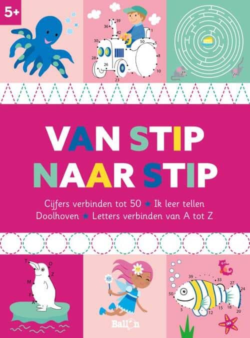De ballon ballon van stip naar stip tot 50 cijfers