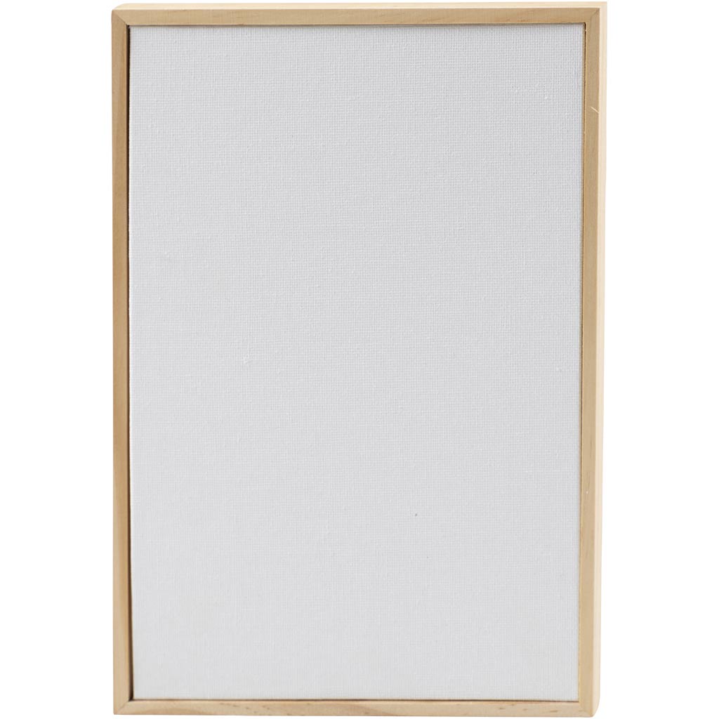 Canvas paneel met lijst, afm 15,8x23,8 cm, 280 gr, wit, 10 stuk 1 doos
