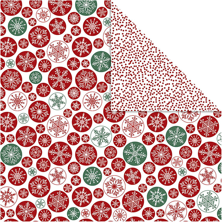 Design papier, ijskristallen stippen, vel 30,5x30,5 cm, 180 gr, 5 vel 1 doos