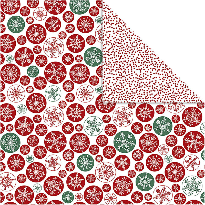 Design papier, ijskristallen stippen, vel 30,5x30,5 cm, 180 gr, 5 vel 1 doos