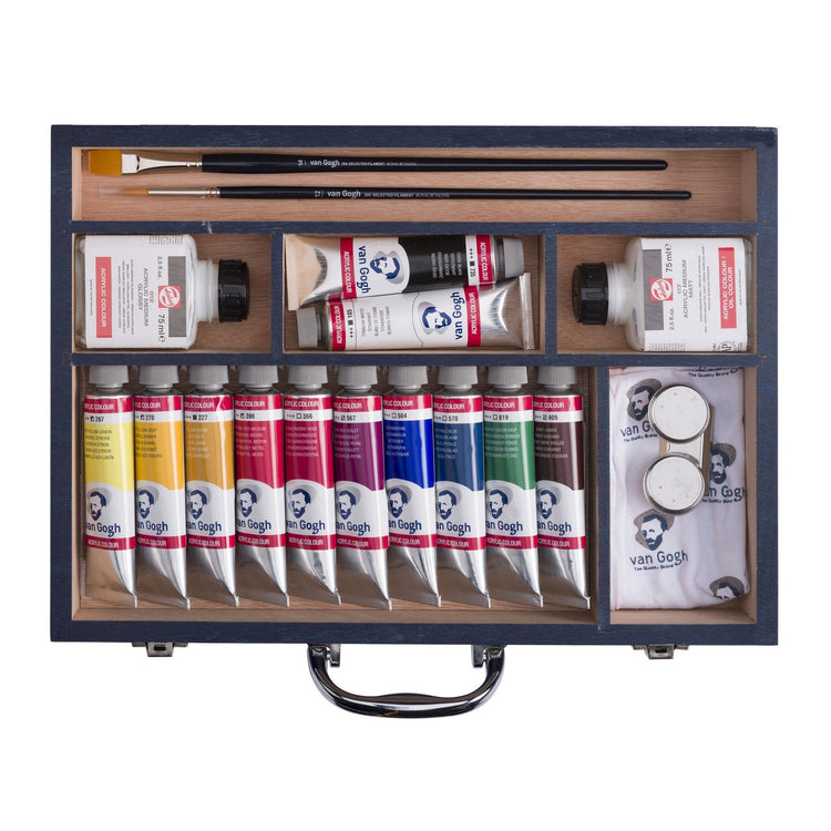 Van gogh • acrylverf startersbox xl 12 x 40ml + accessoires