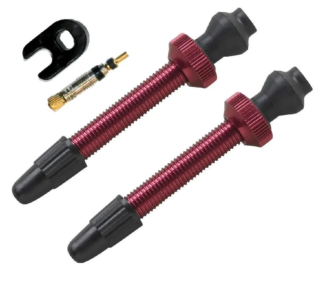 Barbieri tubeless valve aluminium sv 45mm red 2 pieces