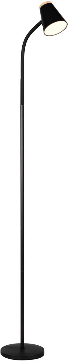 Rl live your light reality pongo - vloerlamp - zwart - incl. 1x smd 4,5 w - flexibel - led-printplaat met hoog voltage - niet dimbaar
