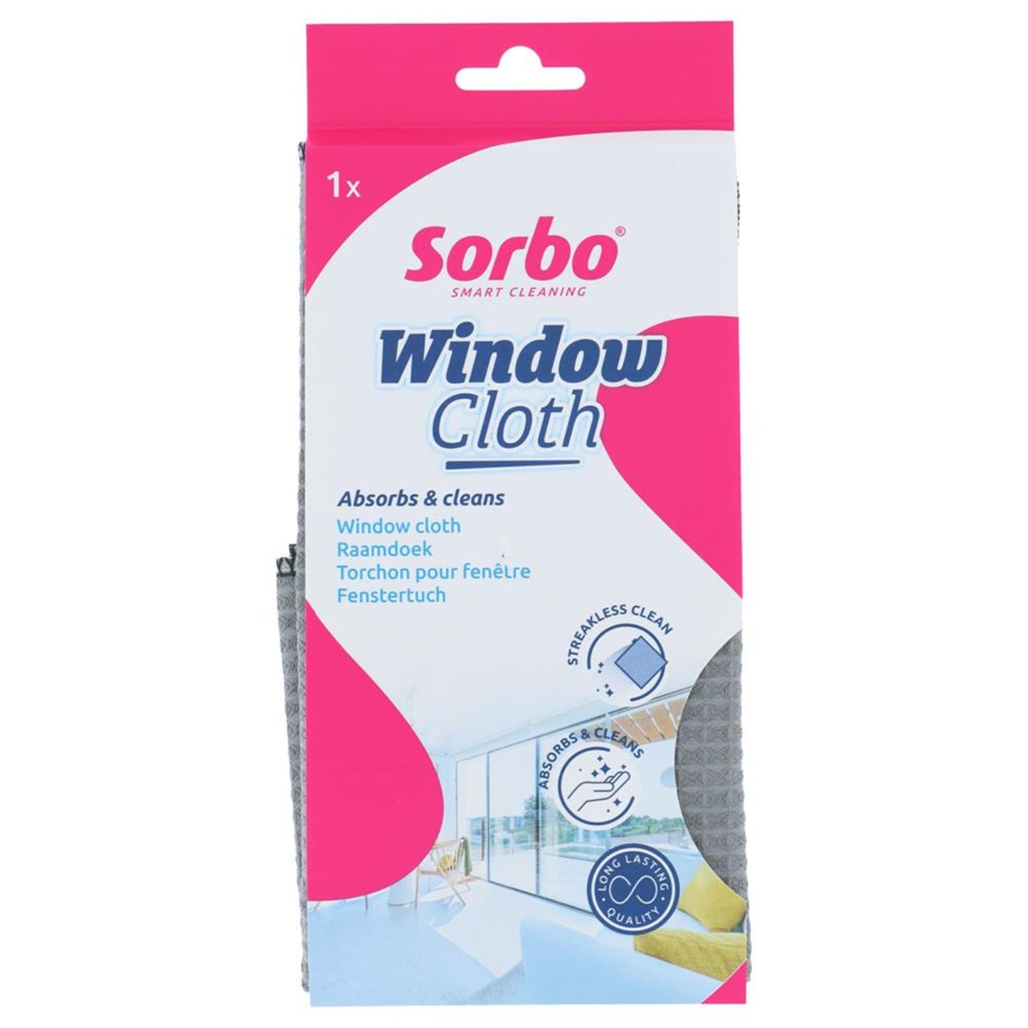 Sorbo raamdoek met wafelstructuur
