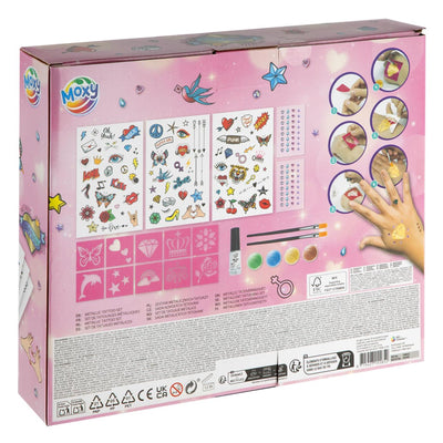Moxy metallic tattoo set incl. stencils,